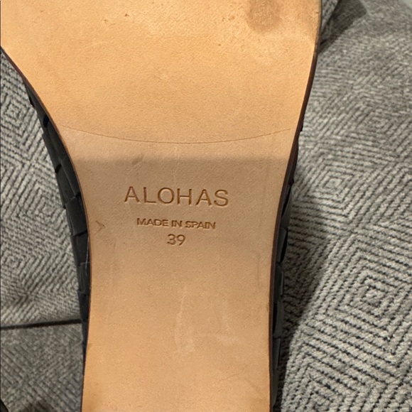 ALOHAS women’s Black Woven Ankle Boots size 39 US 8-8.5 pre owned - Picture 9 of 14